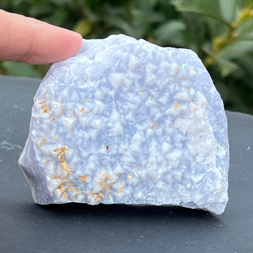 Calcedonie albastra / blue lace/ agat albastru piatra bruta m10, pietre semipretioase - druzy.ro 1 