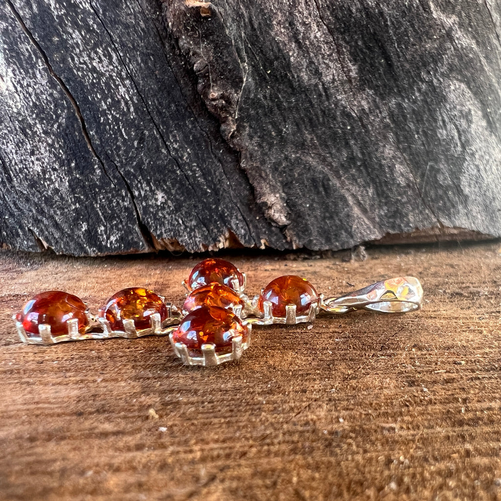 Pandantiv argint cu chihlimbar forma cruce Amber29, pietre semipretioase - druzy.ro 3 