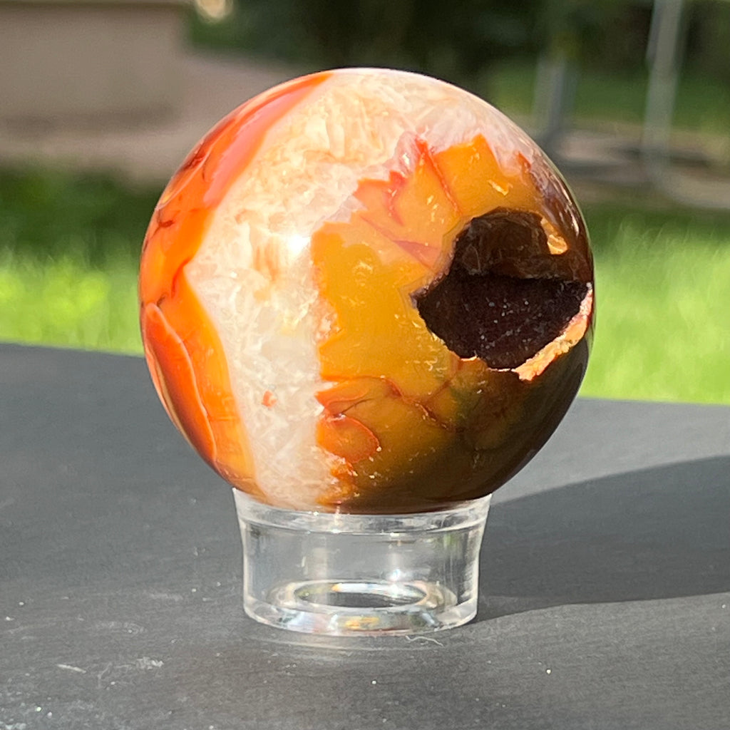 Sfera carneol Madagascar model 3, pietre semipretioase - druzy.ro 5