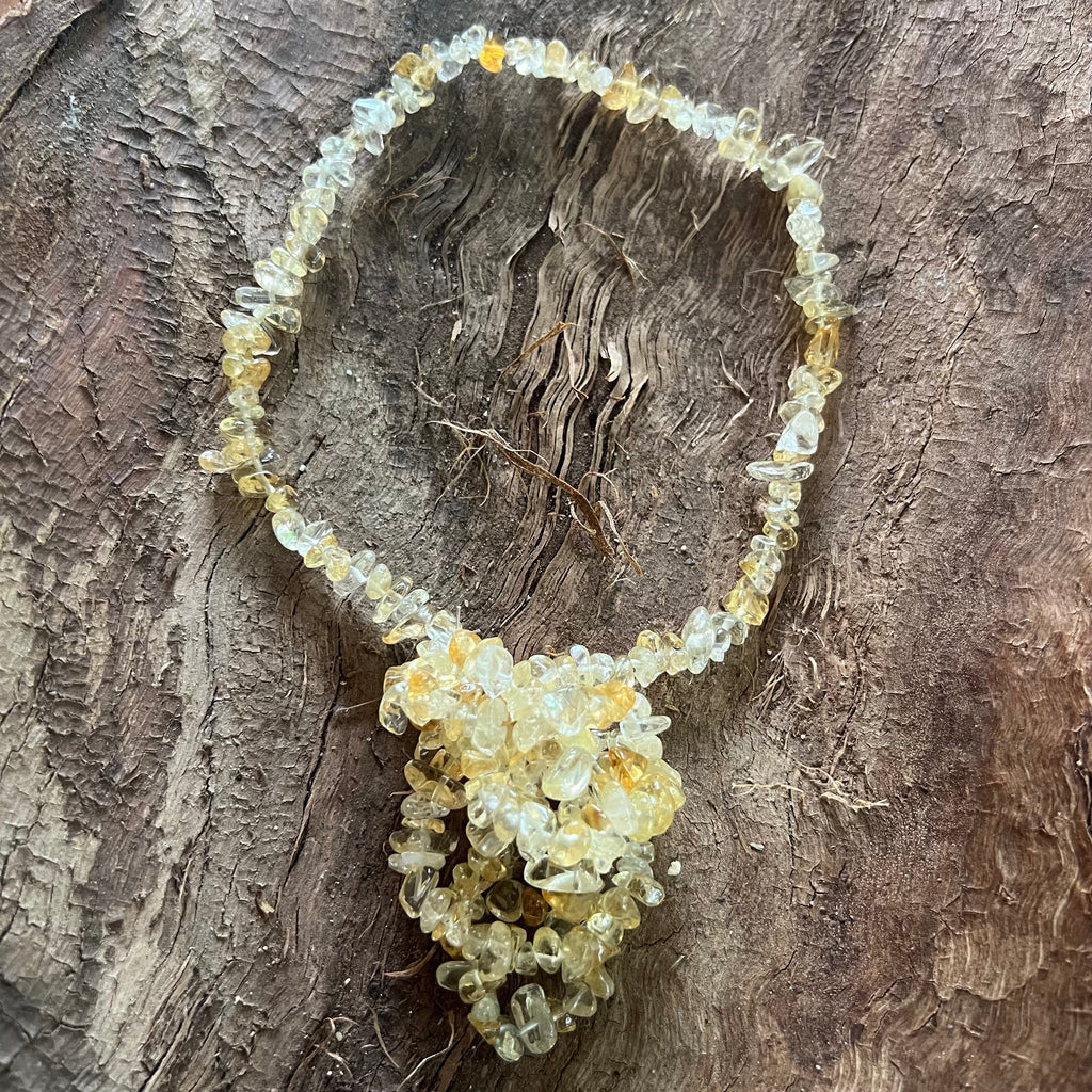 Colier lung chipsuri citrin, druzy.ro, pietre semipretioase 3