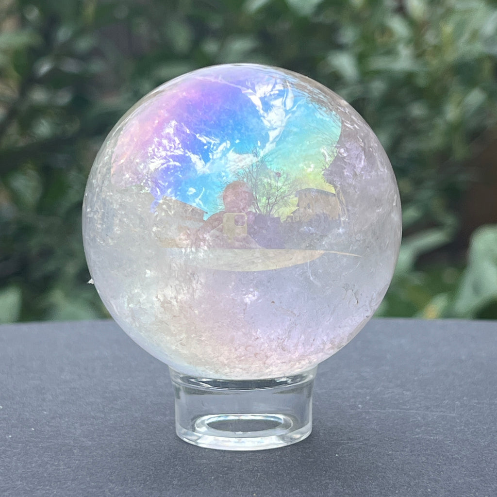 Sfera cuart roz aura model 3, pietre semipretioase - druzy.ro 5 
