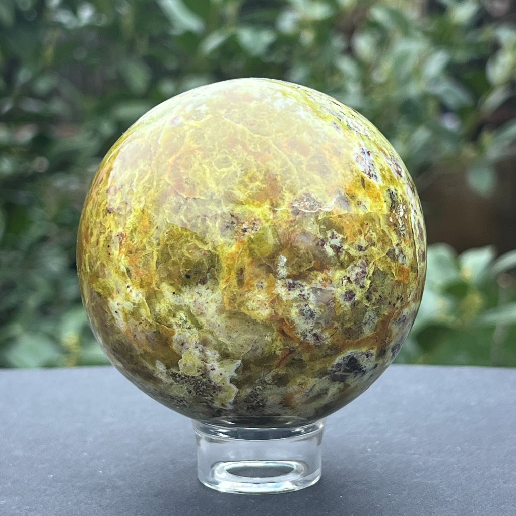 Sfera Opal verde model 2, pietre semipretioase - druzy.ro 1 