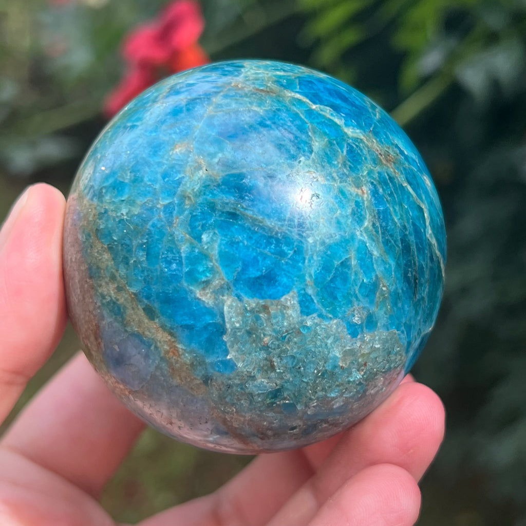 Apatit sfera model 8, 6.4 cm, druzy.ro, pietre semipretioase 2