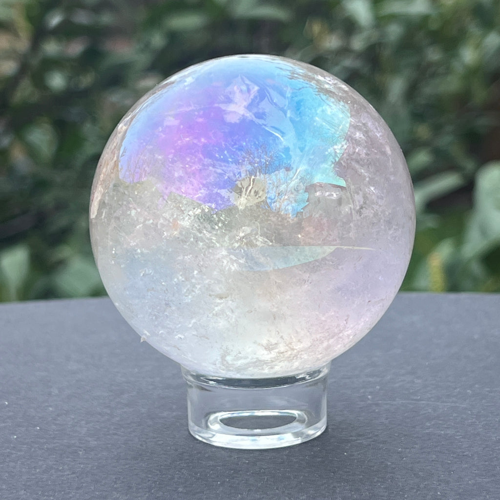Sfera cuart roz aura model 3, pietre semipretioase - druzy.ro 2 