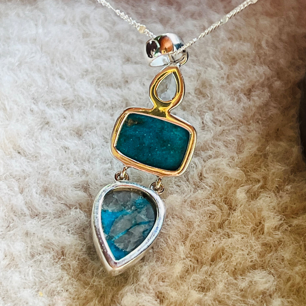 Pandantiv turcoaz model 4, druzy.ro, pietre semipretioase 2