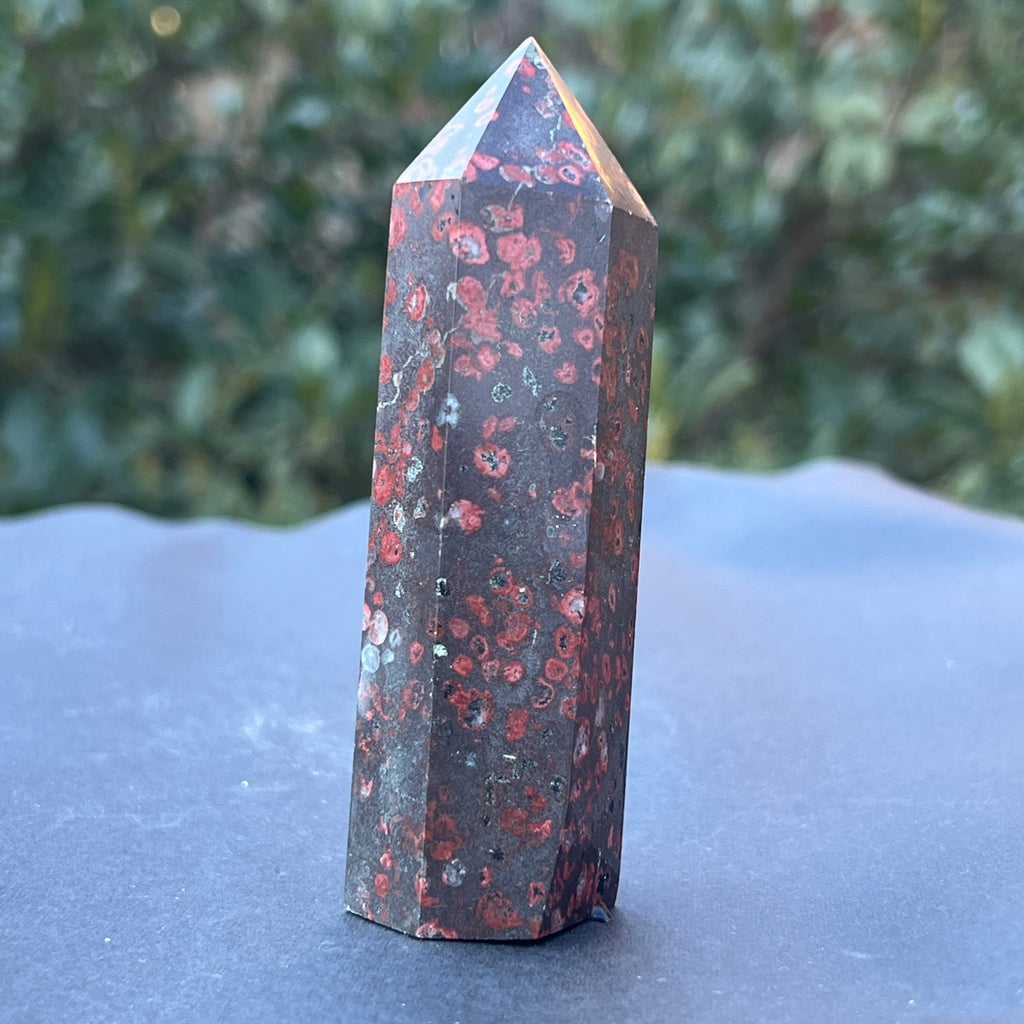 Obelisc jasp floare de prun m1, pietre semipretioase - druzy.ro 3 