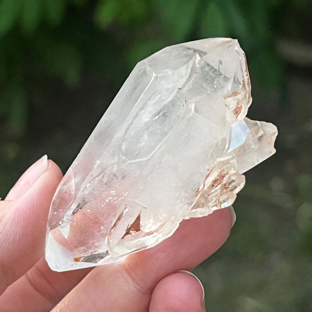 Cristal de cuarț cu incluziuni de goethit brun-portocaliu | Model 12, pietre semipretioase - druzy.ro 6 