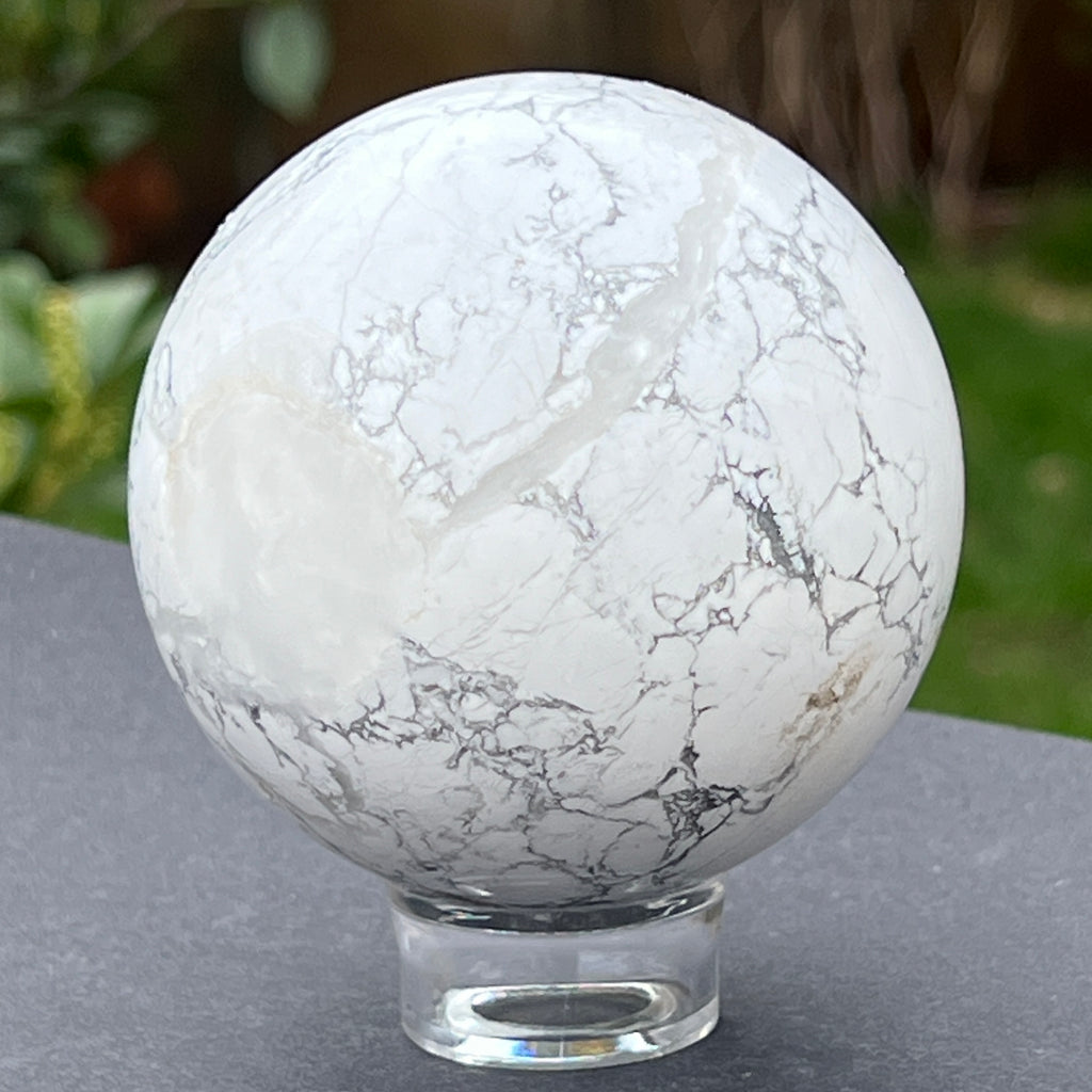 Sfera howlit alb model L2, pietre semipretioase - druzy.ro 2 