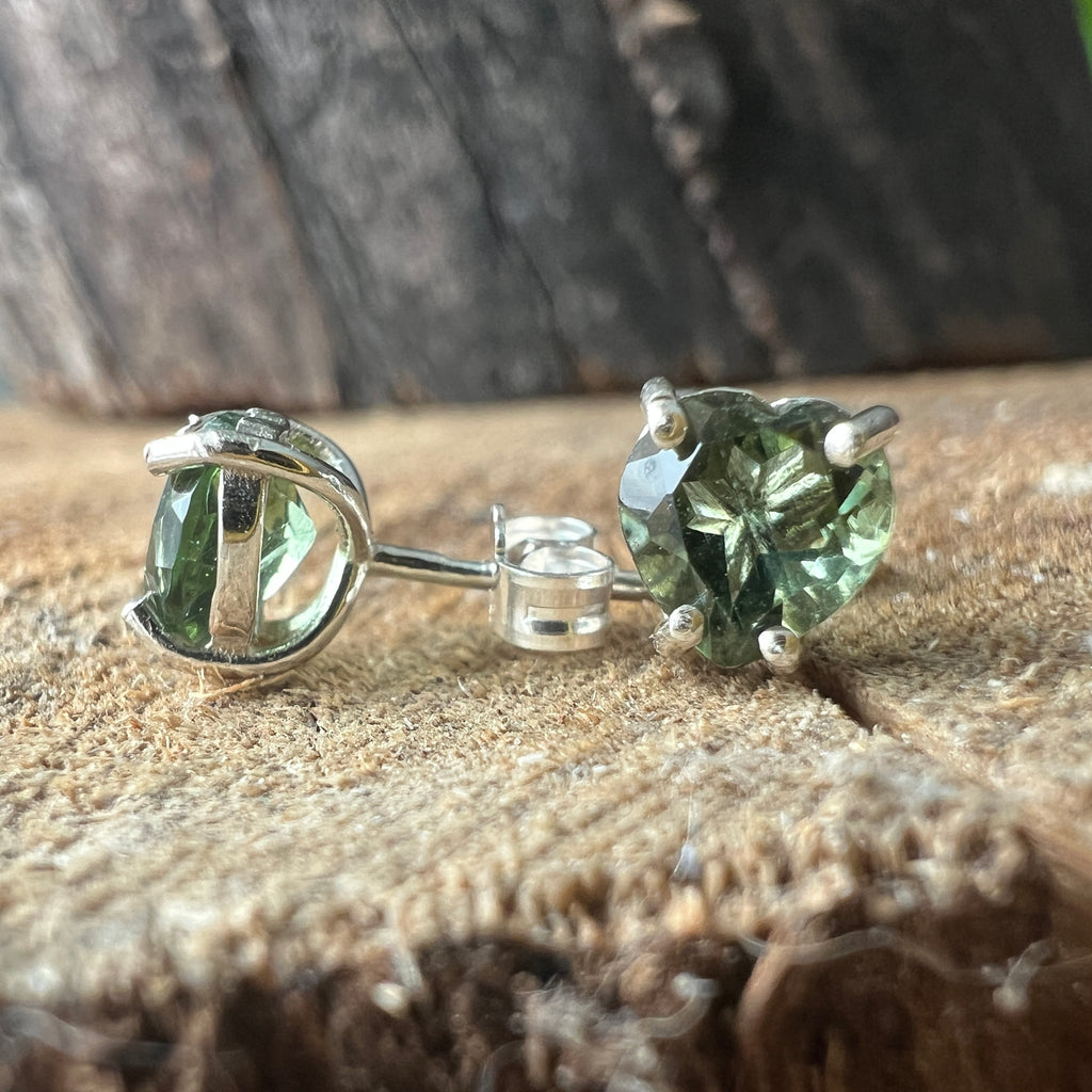 Cercei stud argint moldavit Love, pietre semipretioase - druzy.ro 5 