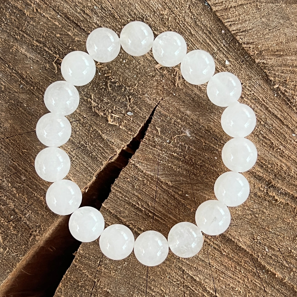 Bratara jad alb 10 mm, pietre semipretioase - druzy.ro 1 