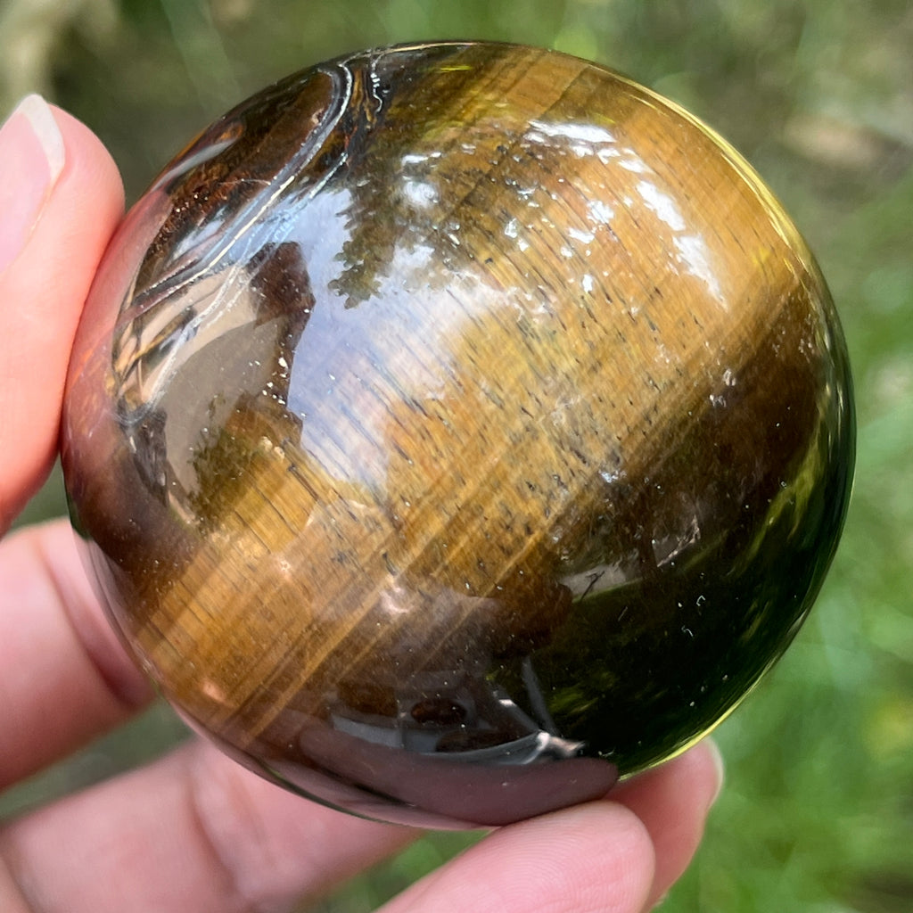 Ochi de tigru sfera model 2, pietre semipretioase - druzy.ro 2 