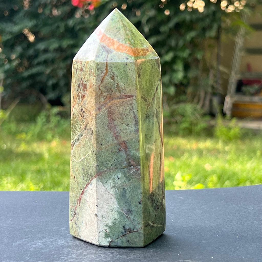 Obelisc crisopraz model 1, pietre semipretioase - druzy.ro 3