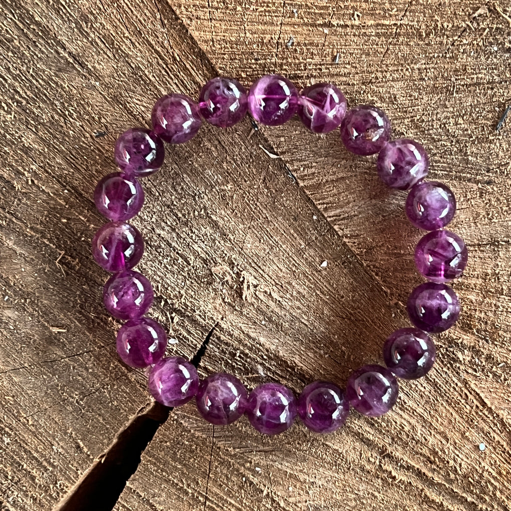 Bratara fluorit mov 10 mm, pietre semipretioase - druzy.ro 1 