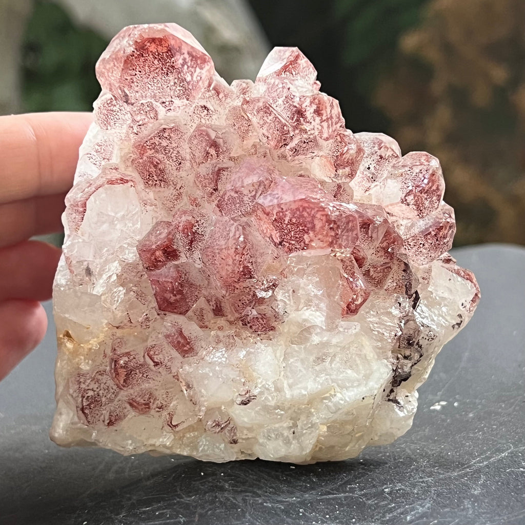 Cluster cuart rosu hematoid m 4a/1, pietre semipretioase - druzy.ro 2