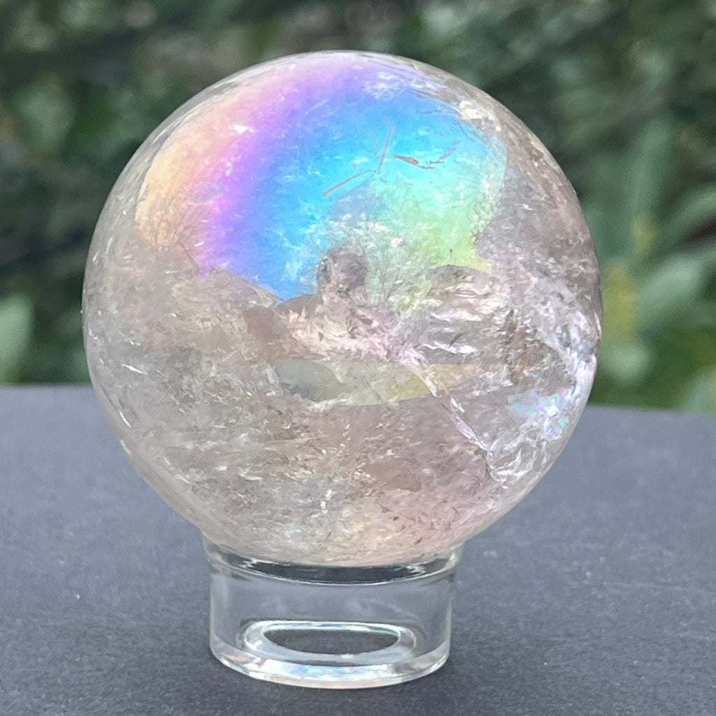 Sfera cuart roz aura model 2, pietre semipretioase - druzy.ro 8 