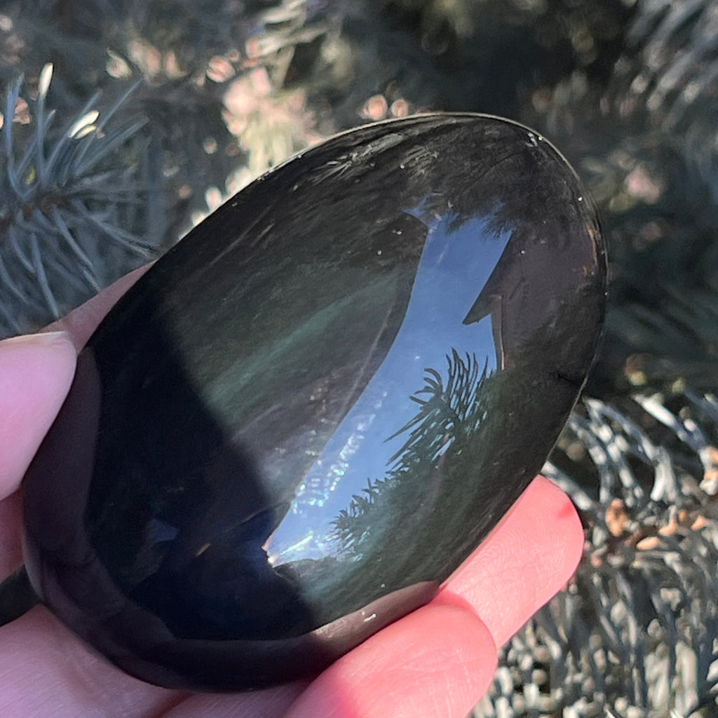 Obsidian curcubeu palmstone model 6, pietre semipretioase - druzy.ro 3 
