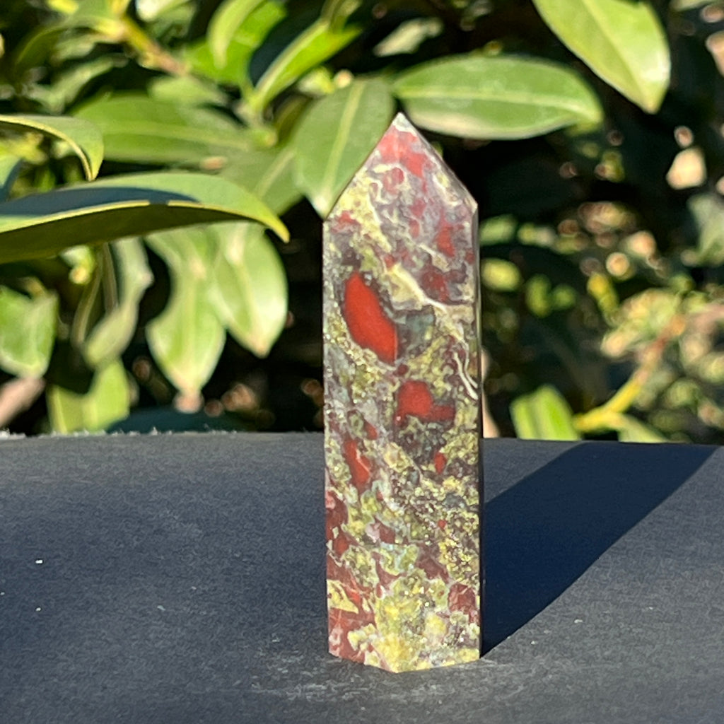 Obelisc piatra sangele dragonului (epidot&piedmontit) M1, pietre semipretioase - druzy.ro 5 