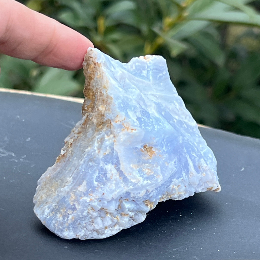 Calcedonie albastra /blue lace/ agat albastru piatra bruta m15, pietre semipretioase - druzy.ro 2 