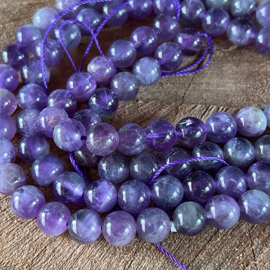 Sirag margele pietre semipretioase sfere AMETIST CHEVRON, pietre semipretioase - druzy.ro 2 