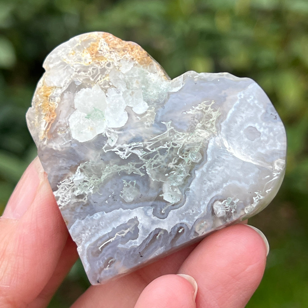 Inima agat muschi model 2, pietre semipretioase - druzy.ro 2 