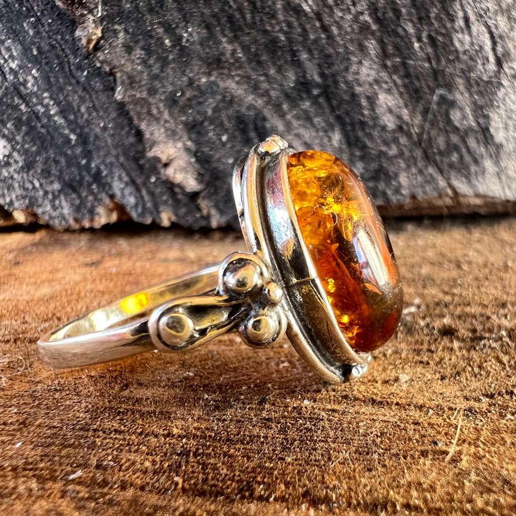 Inel argint cu chihlimbar Amber12, pietre semipretioase - druzy.ro 2 