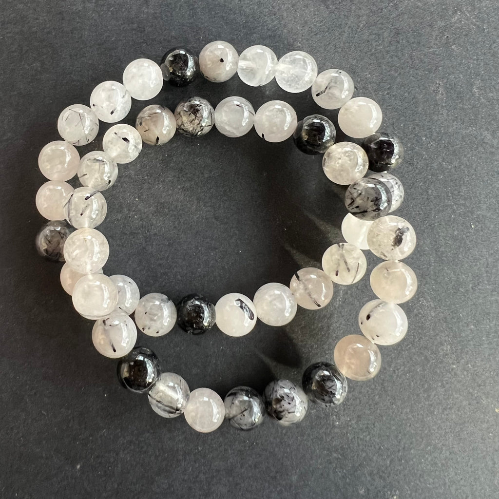 Bratara turmalina neagra in cuart 8 mm, druzy.ro, cristale 2