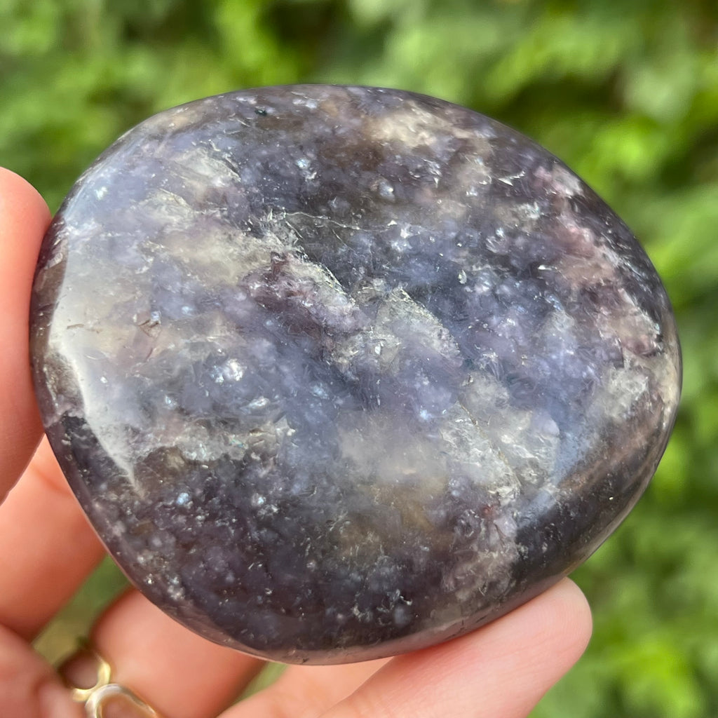 Lepidolit palmstone m7, druzy.ro, cristale 3