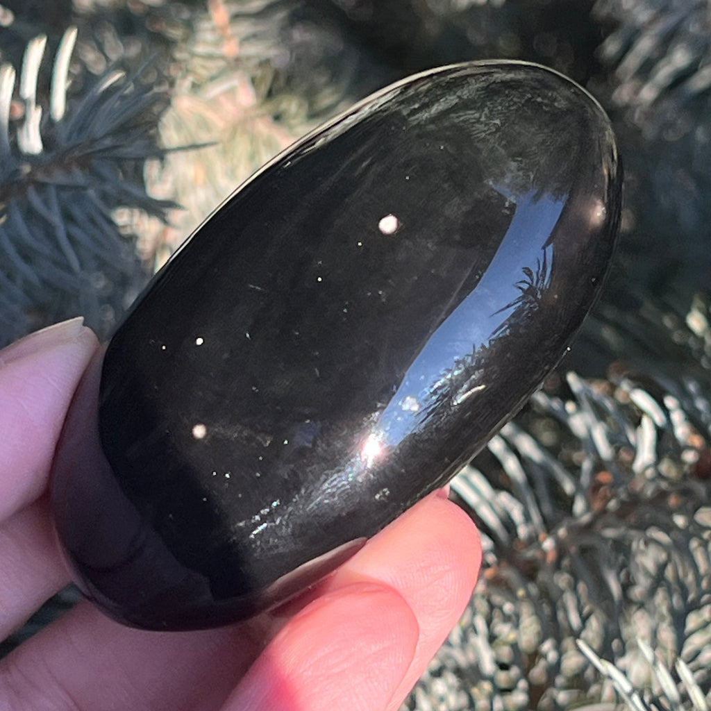 Obsidian curcubeu palmstone model 6, pietre semipretioase - druzy.ro 2 