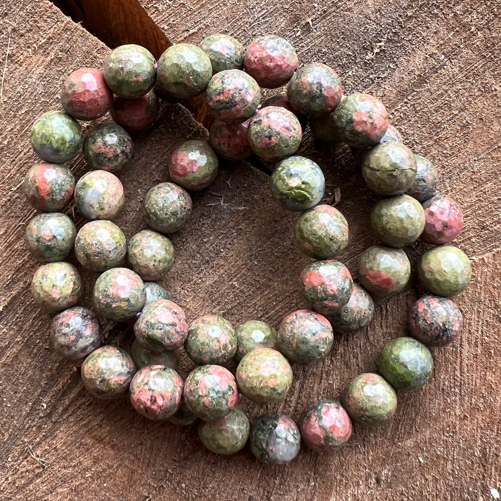Bratara fatetata unakit 10 mm, pietre semipretioase - druzy.ro 4 