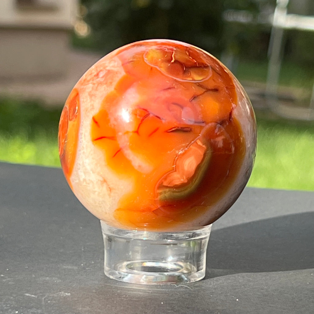 Sfera carneol Madagascar model 3, pietre semipretioase - druzy.ro 6