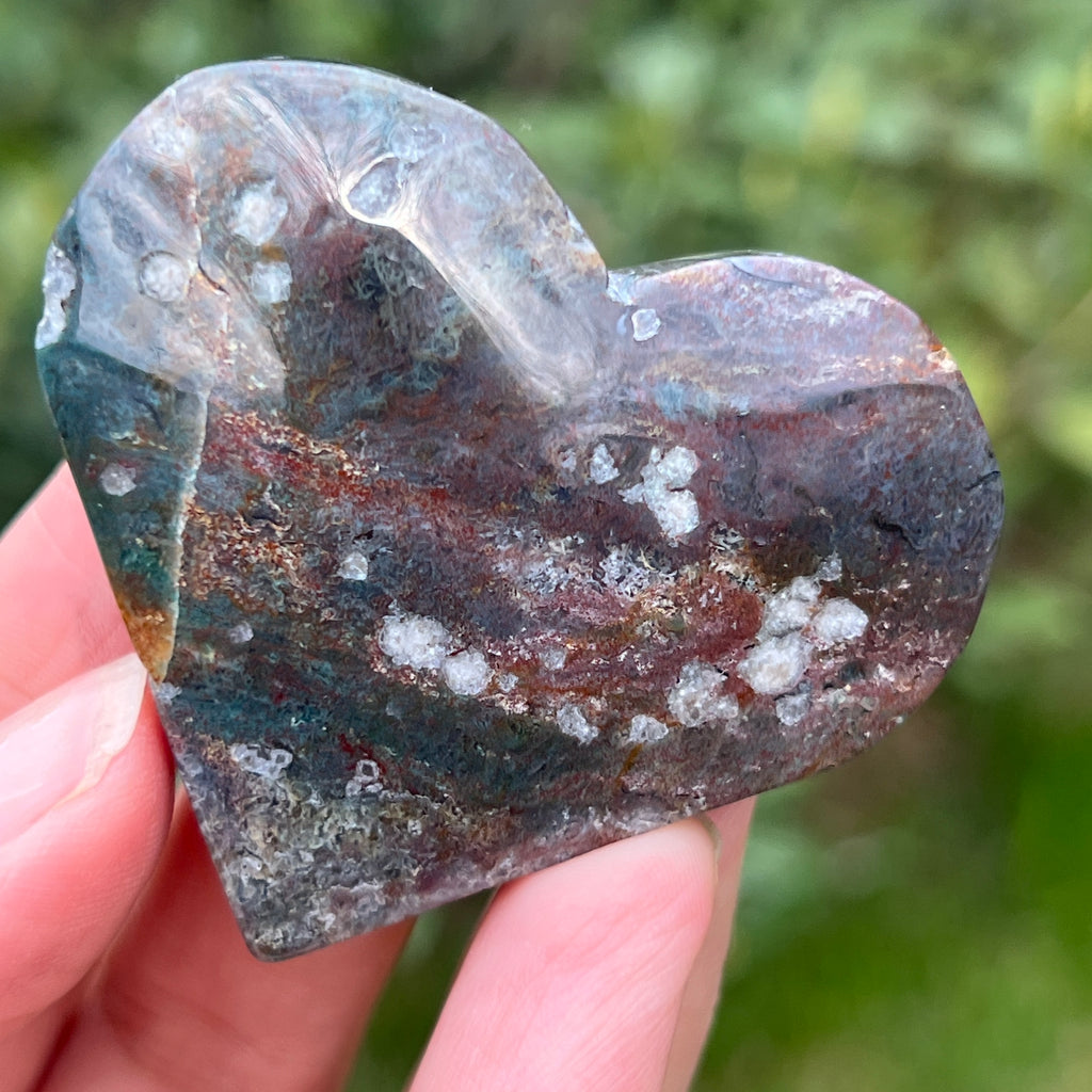 Inima agat muschi model 3, pietre semipretioase - druzy.ro 1 