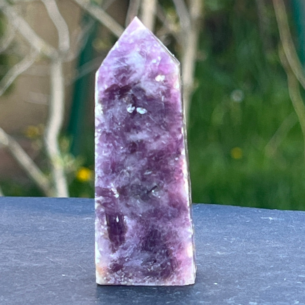 Obelisc lepidolit model 7, pietre semipretioase - druzy.ro 1 