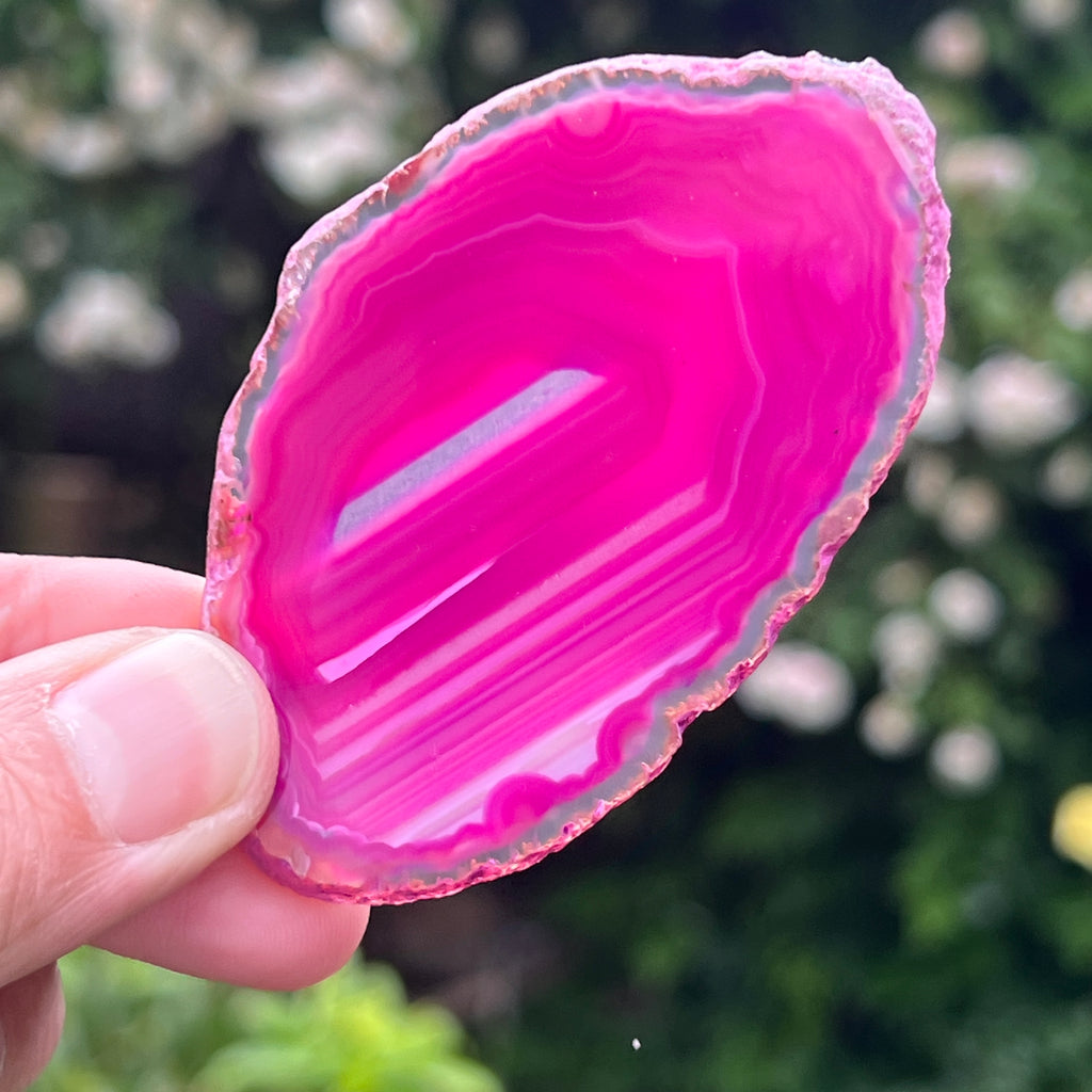 Felie agat roz Brasil m3, pietre semipretioase - druzy.ro 1 