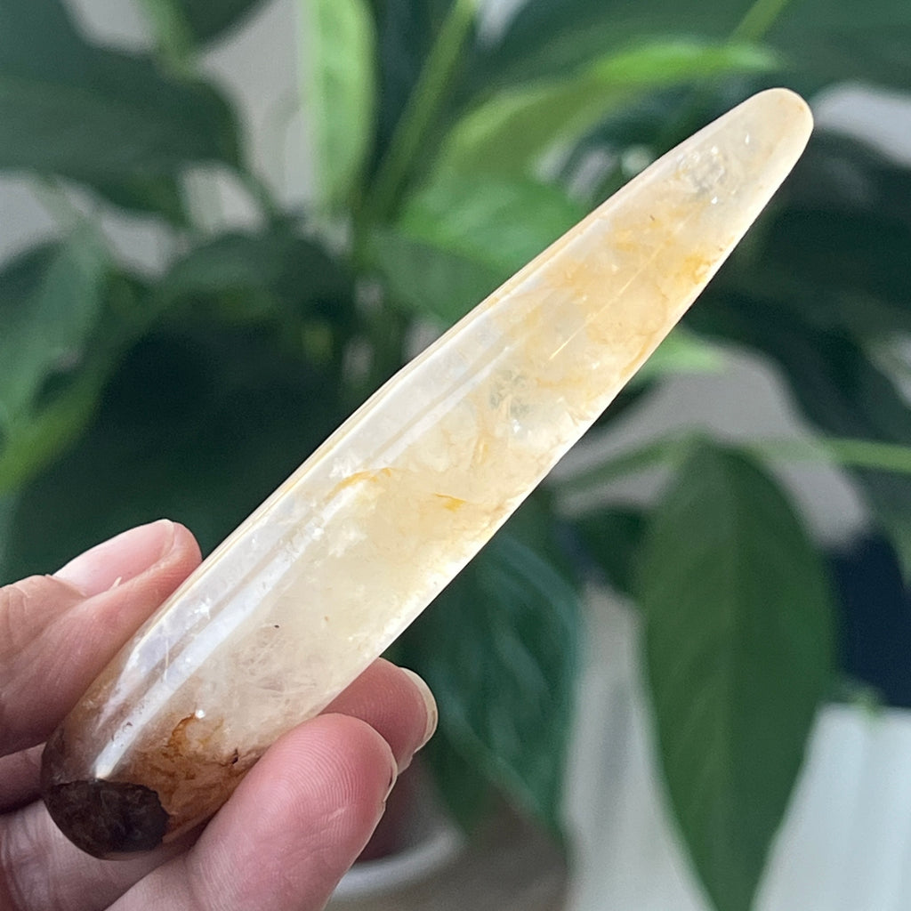 Bagheta golden healer, cuart lamaie model 8, pietre semipretioase - druzy.ro 1 