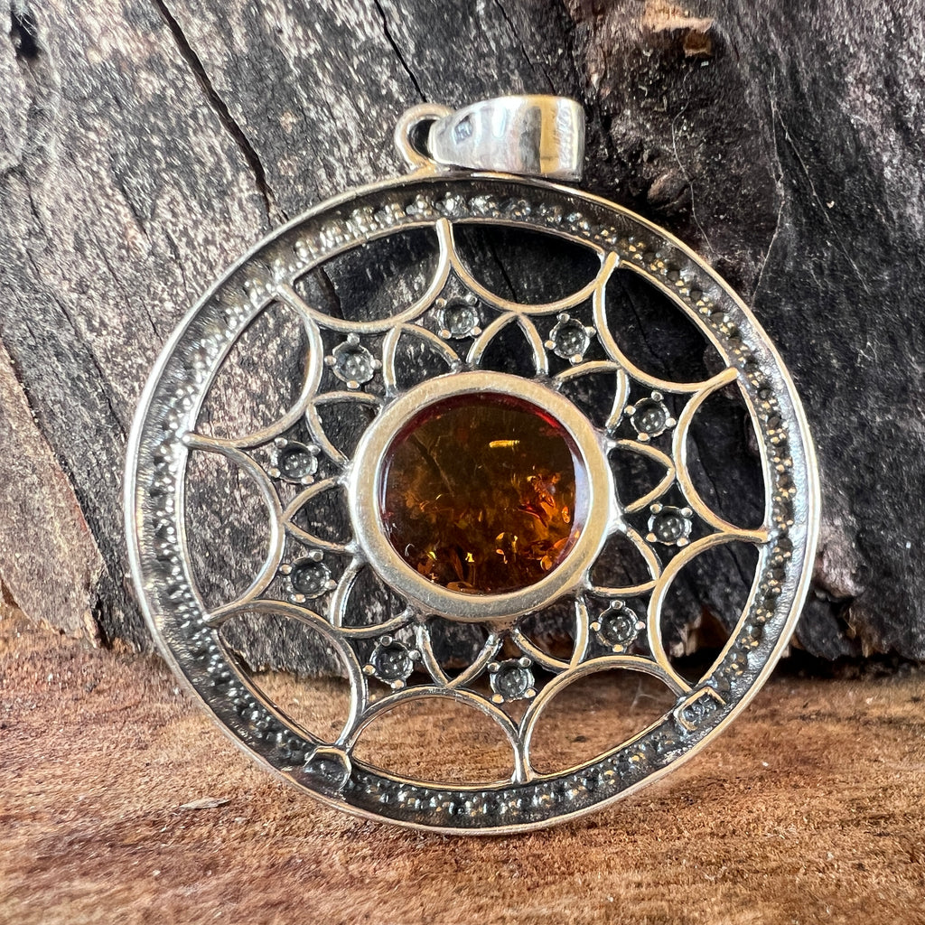 Pandantiv argint cu chihlimbar Amber21, pietre semipretioase - druzy.ro 3 