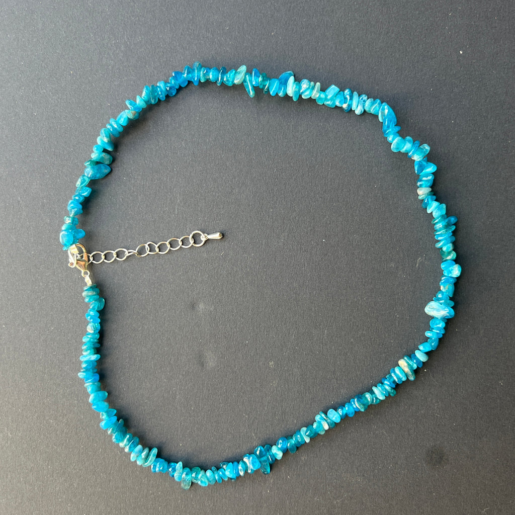 Colier chipsuri apatit inchis, pietre semipretioase - druzy.ro 2 