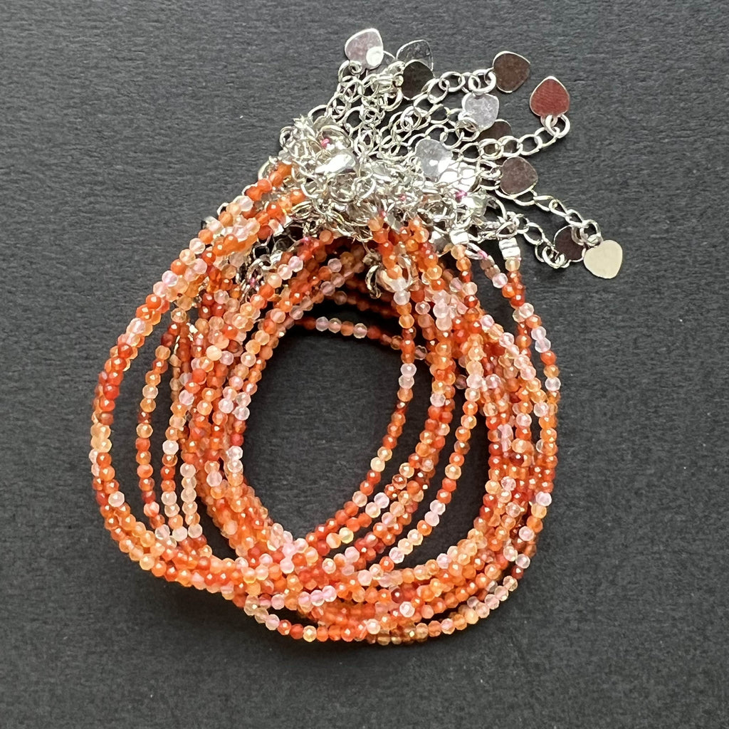 Bratara carneol 2 mm reglabila, pietre semipretioase, DRUZY.RO 2