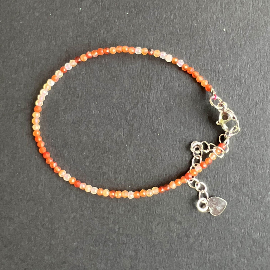 Bratara carneol 2 mm reglabila, pietre semipretioase, DRUZY.RO 3