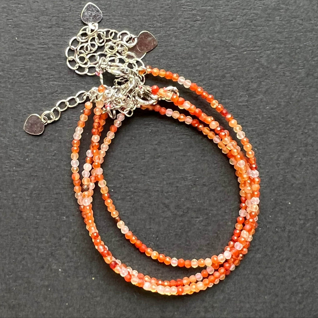 Bratara carneol 2 mm reglabila, pietre semipretioase, DRUZY.RO 1