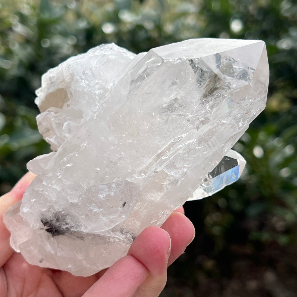 Varf cuart incolor natural, floare de mina L21, pietre semipretioase - druzy.ro 11 