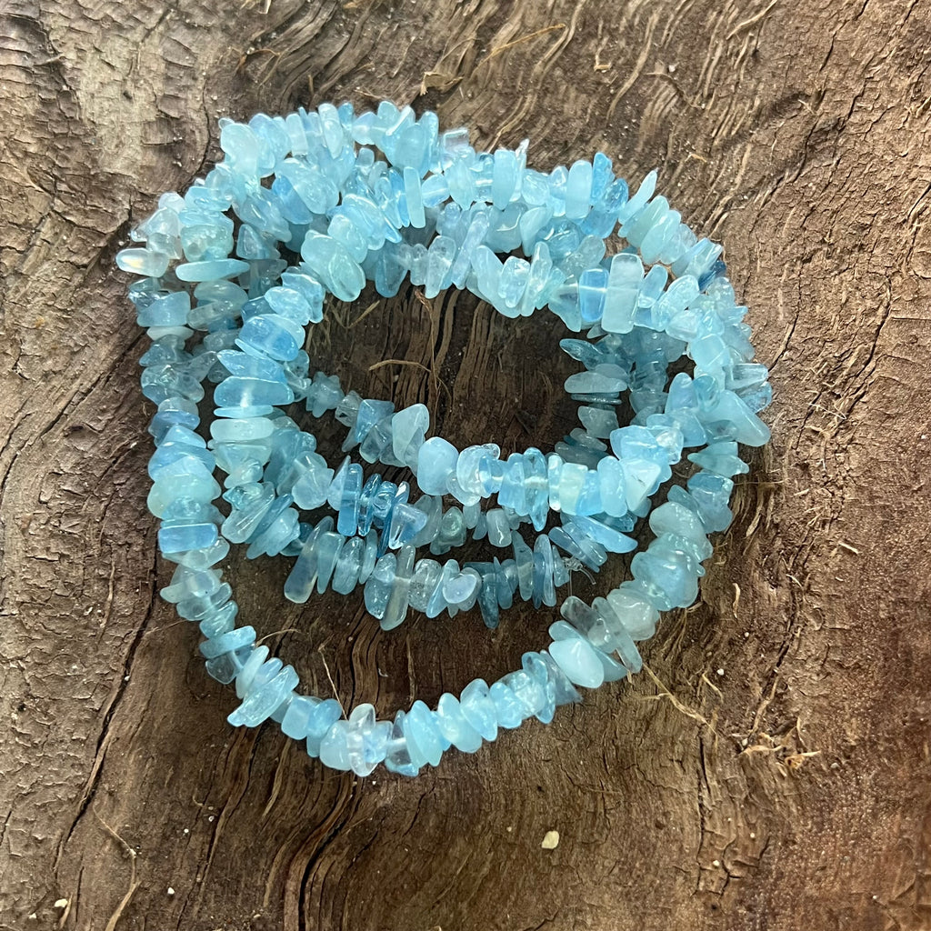 Colier lung chipsuri acvamarin, druzy.ro, pietre semipretioase 4