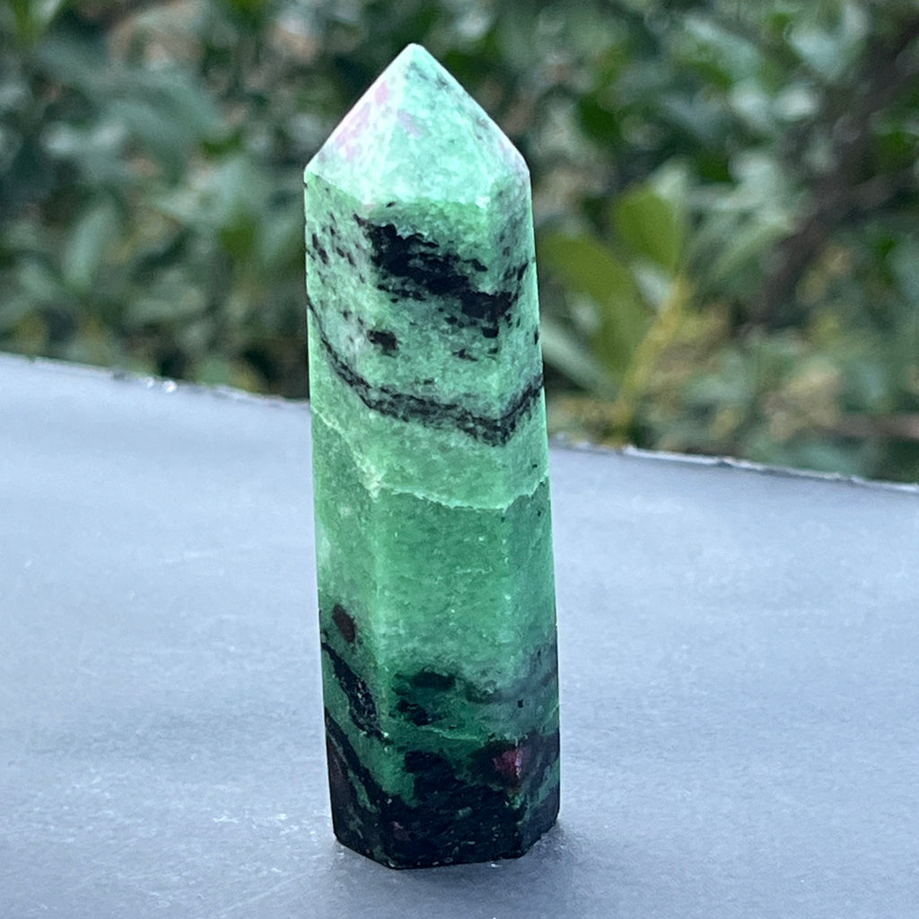 Obelisc rubin in zoisit model 8, pietre semipretioase - druzy.ro 3 