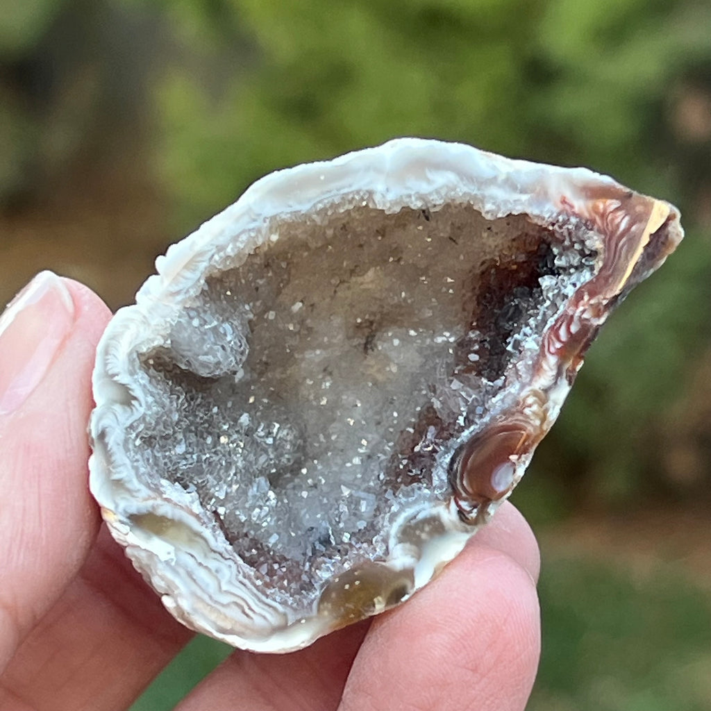 Cluster Agat FEATHER m8, agat cu cuart, druzy.ro, cristale 1