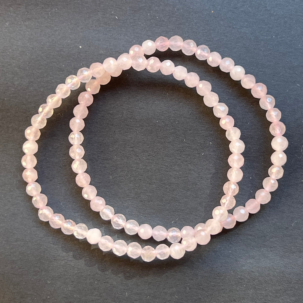 Bratara fatetata cuart roz 4 mm, pietre semipretioase - druzy.ro 7 