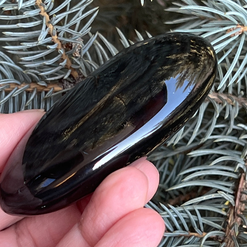 Obsidian argintiu palmstone model 7, pietre semipretioase - druzy.ro 14 