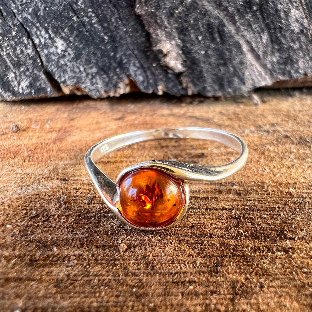 Inel argint cu chihlimbar Amber16, pietre semipretioase - druzy.ro 1 