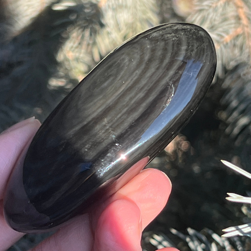 Obsidian argintiu palmstone model 7, pietre semipretioase - druzy.ro 13 