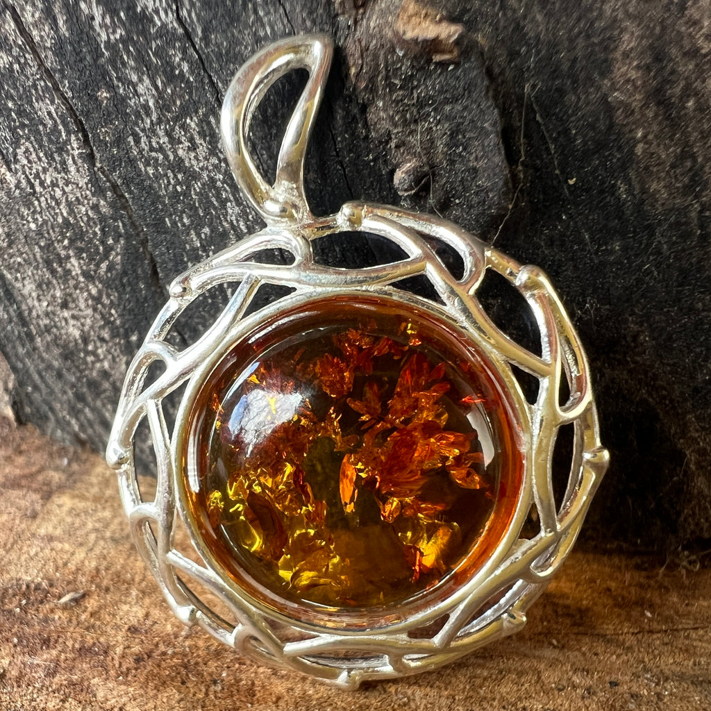Pandantiv argint cu chihlimbar Amber17, pietre semipretioase - druzy.ro 1 
