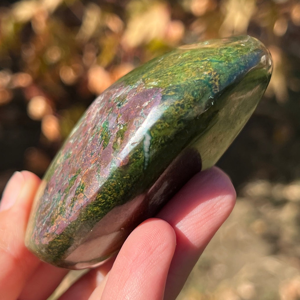Verdit serpentin inchis Africa palmstone XL/ piatra decorativa m3, druzy.ro, cristale 2
