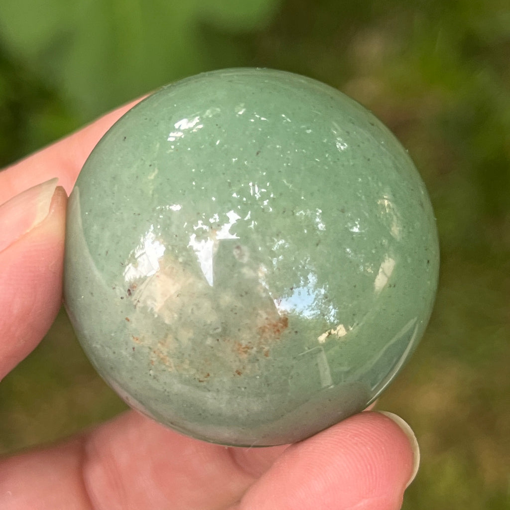 Sfera aventurin verde | Model 2, pietre semipretioase - druzy.ro 5 